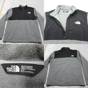 The North Face Denali Jacket‎ Mens Medium Gray Colorblock 1/2 Zip Pullover
